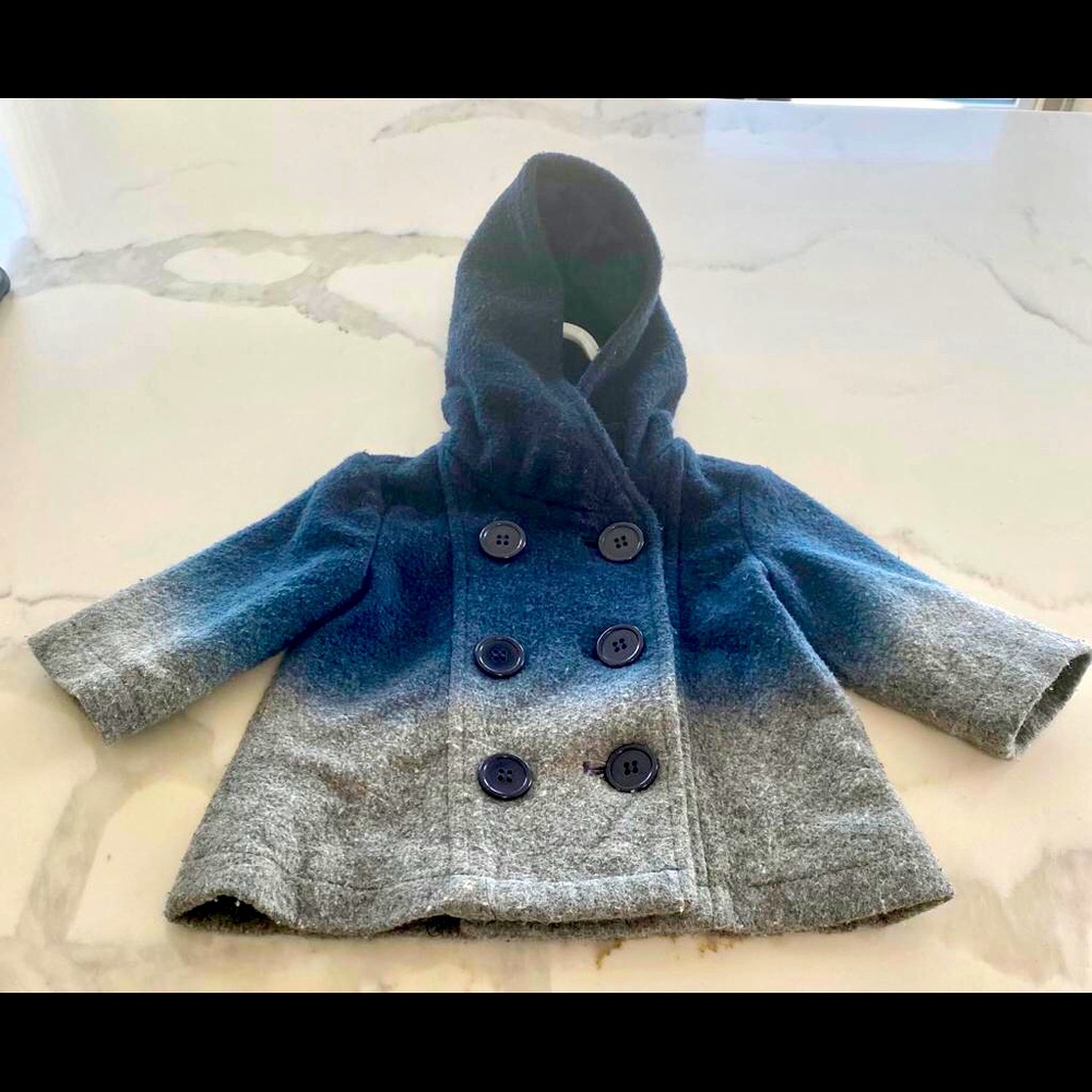 Peacoat ombré 3-6 MOS wool with lining
